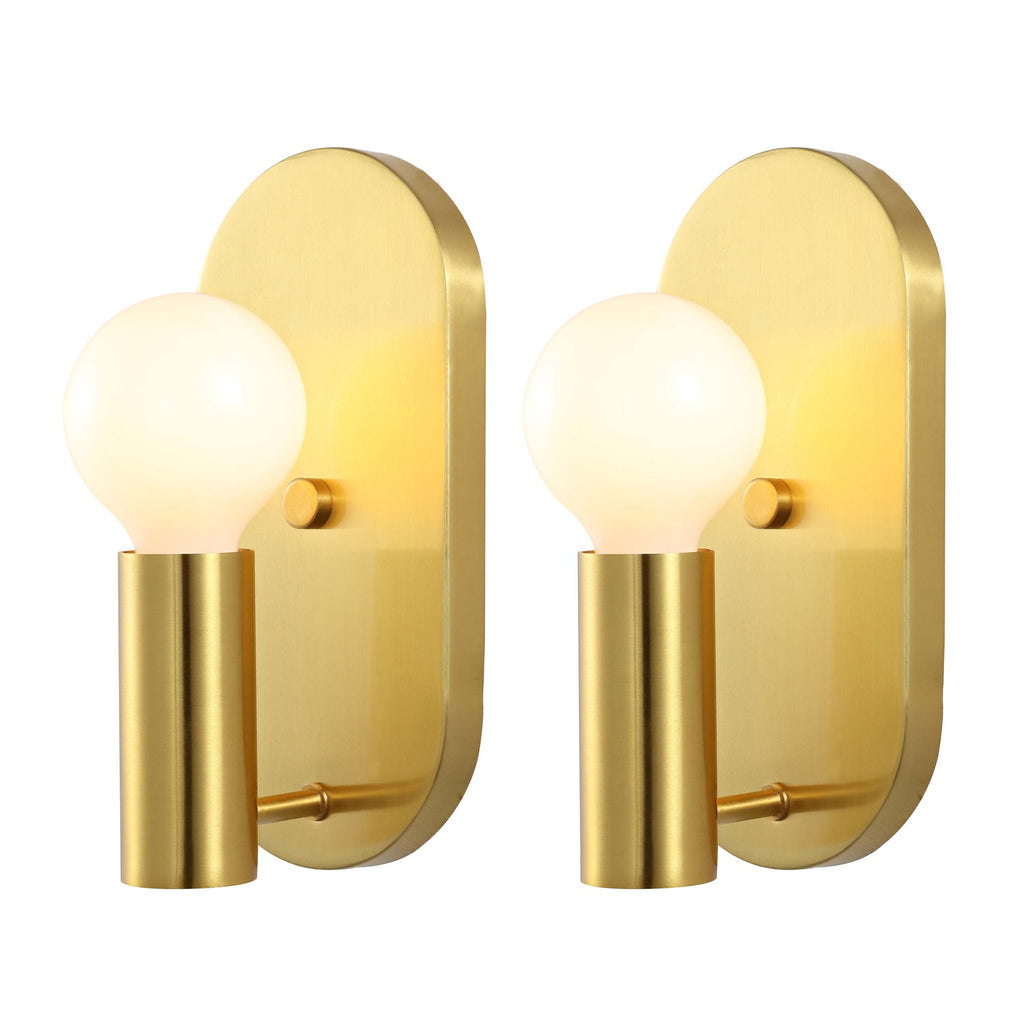 Safavieh Irima Wall Sconce - Satin Brass/Opal (Set of 2)