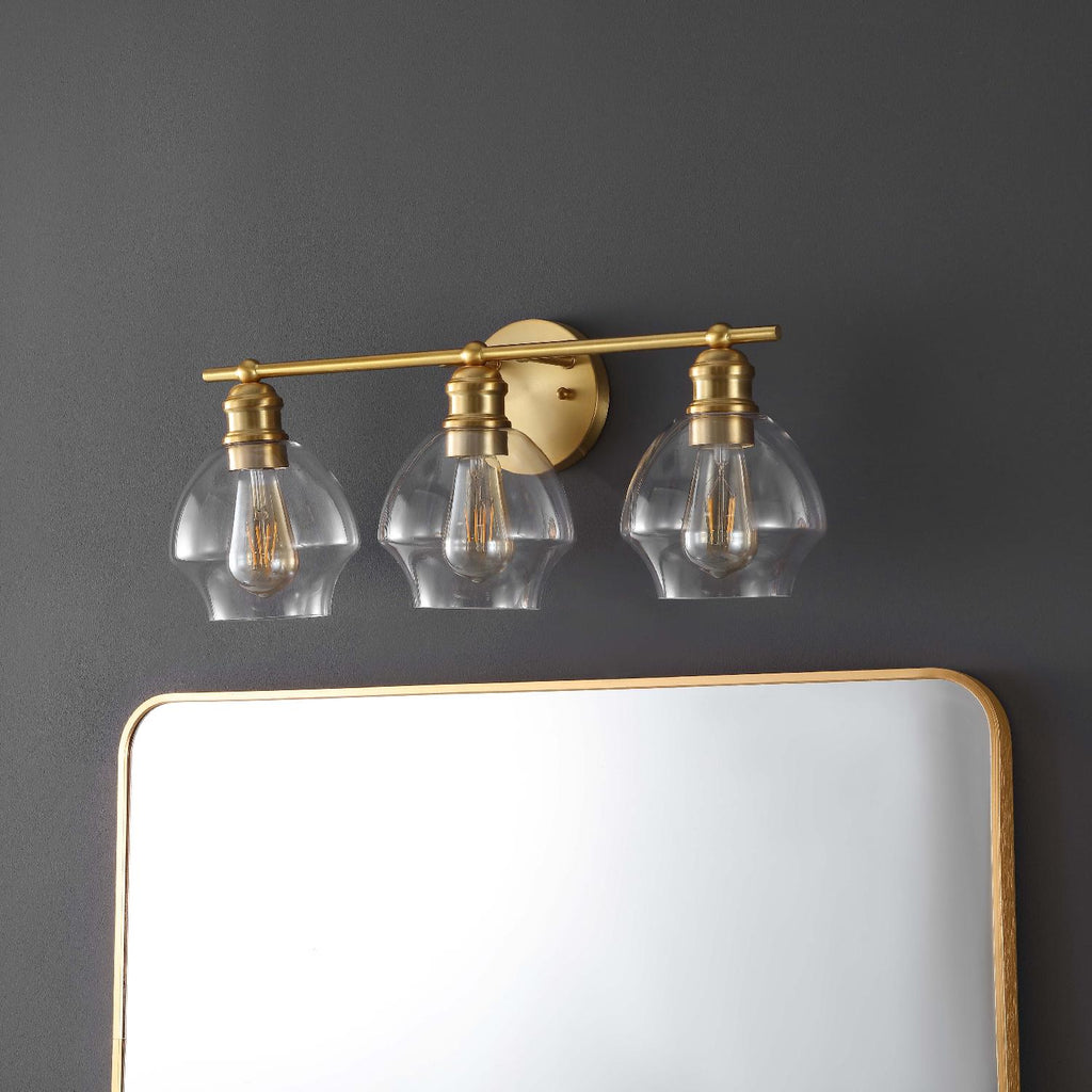 Safavieh Mylsa 3 Light Wall Sconce - Gold / Clear