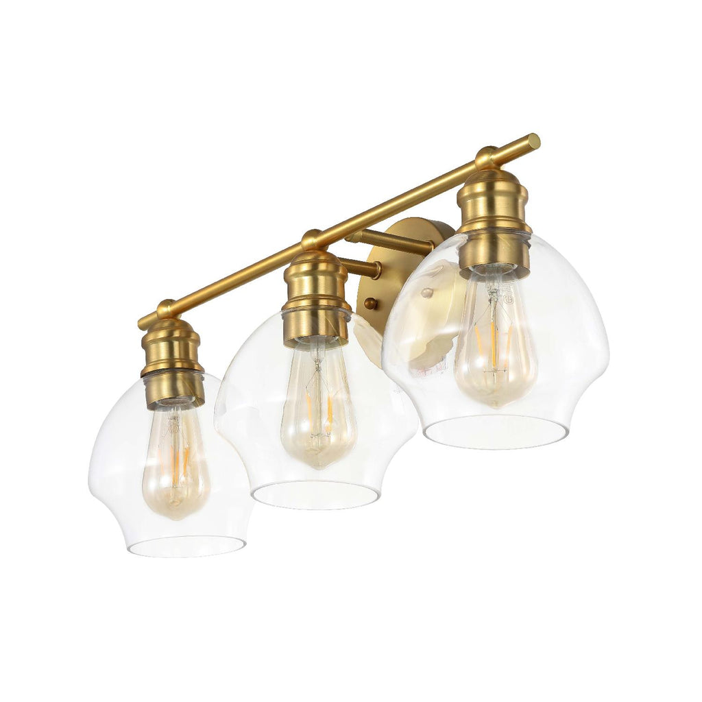 Safavieh Mylsa 3 Light Wall Sconce - Gold / Clear