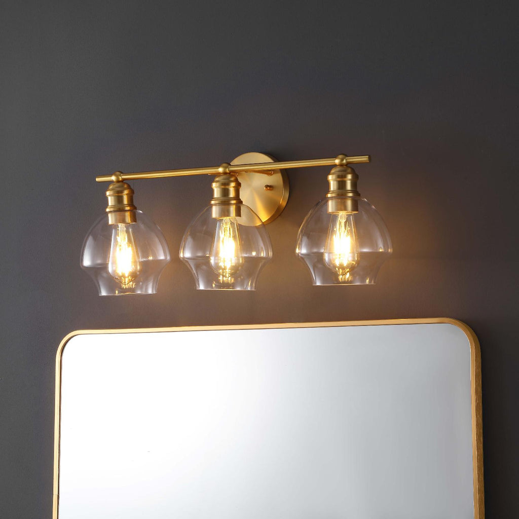 Safavieh Mylsa 3 Light Wall Sconce - Gold / Clear