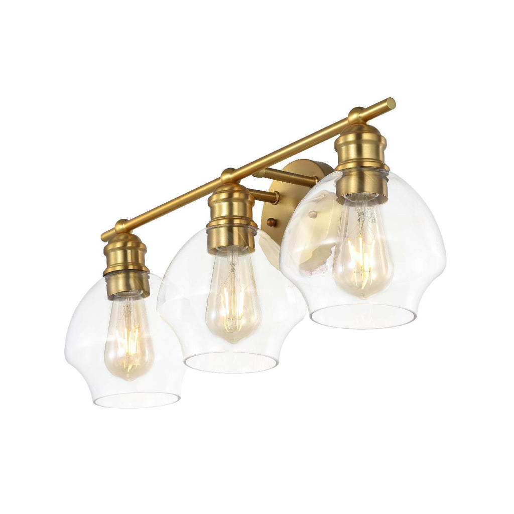 Safavieh Mylsa 3 Light Wall Sconce - Gold / Clear