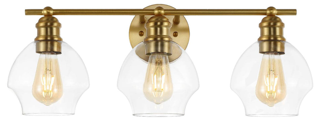 Safavieh Mylsa 3 Light Wall Sconce - Gold / Clear