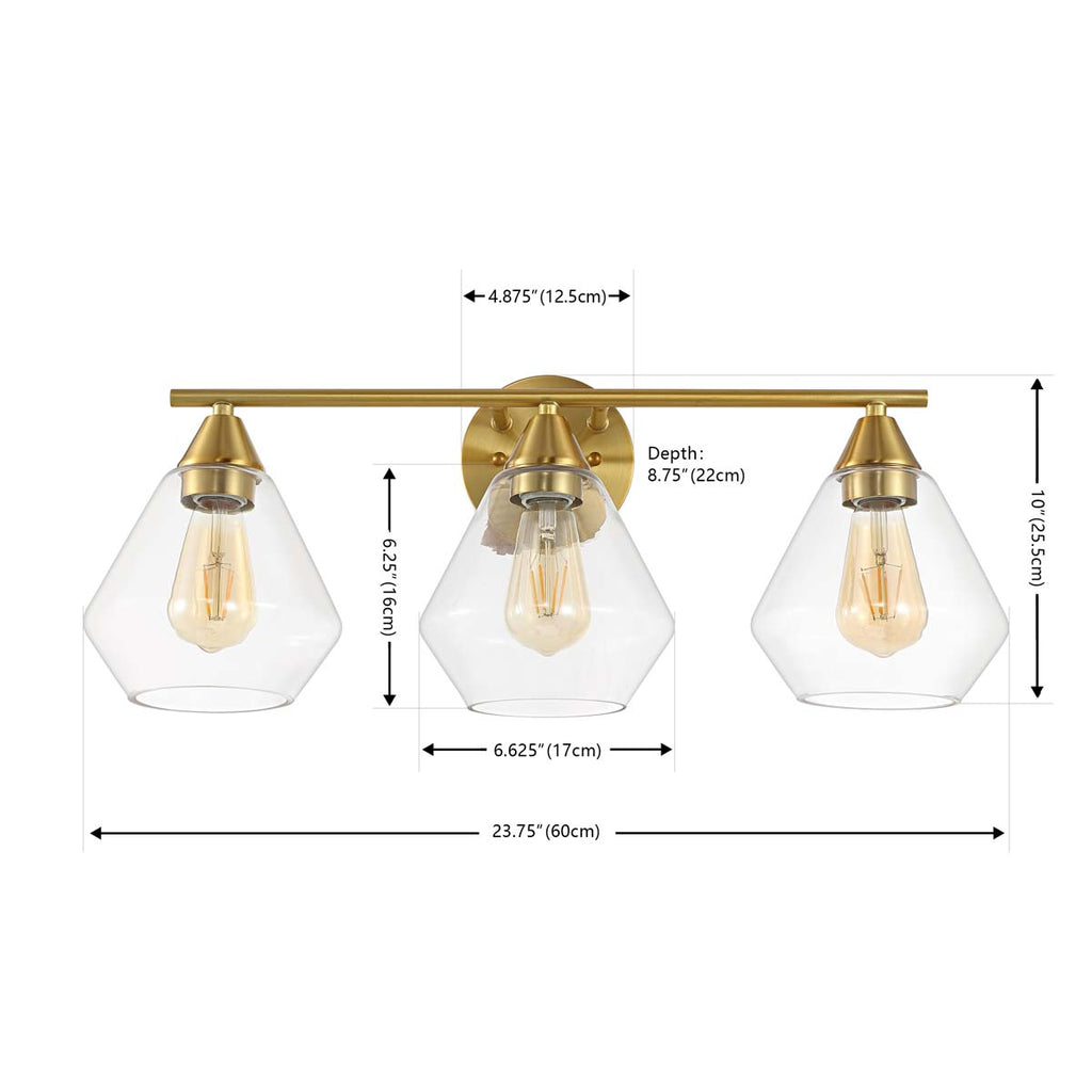 Safavieh Amani Wall Sconce - Brass / Clear