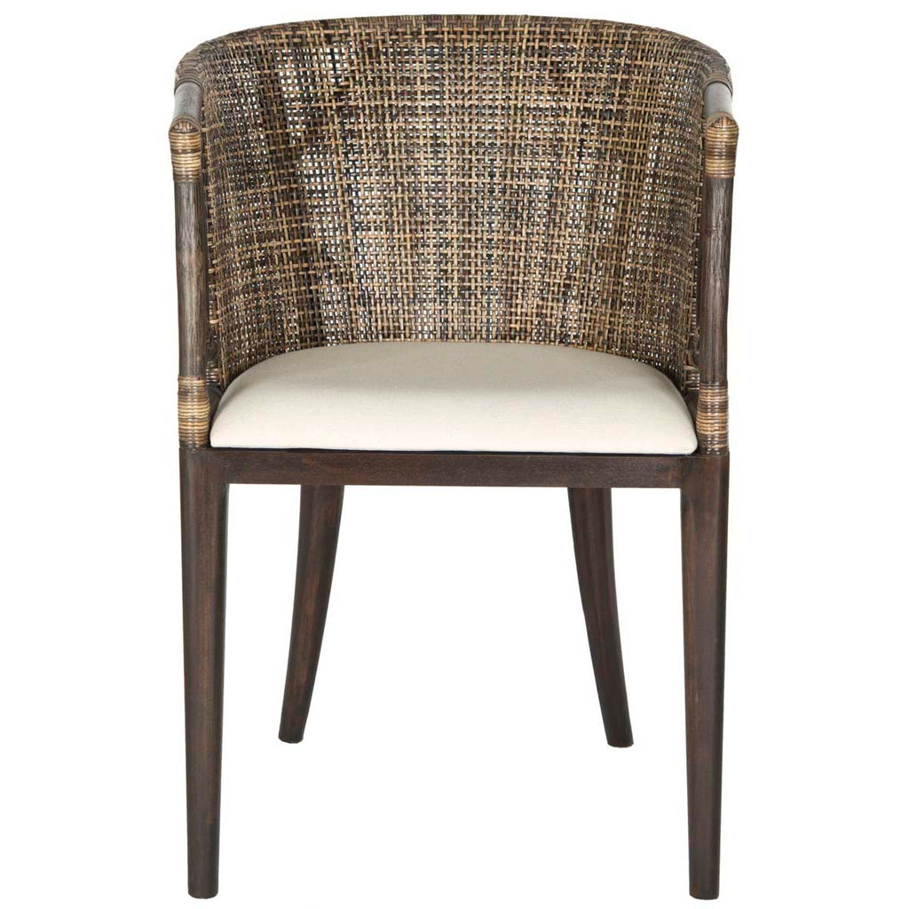 Safavieh Beningo Arm Chair - Brown / White