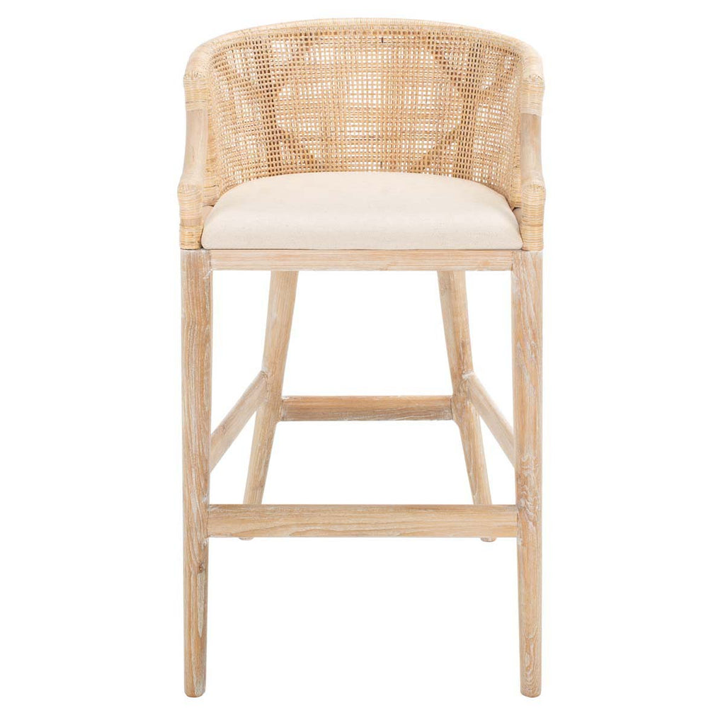 Safavieh Brando Bar Stool - Natural / White Washed