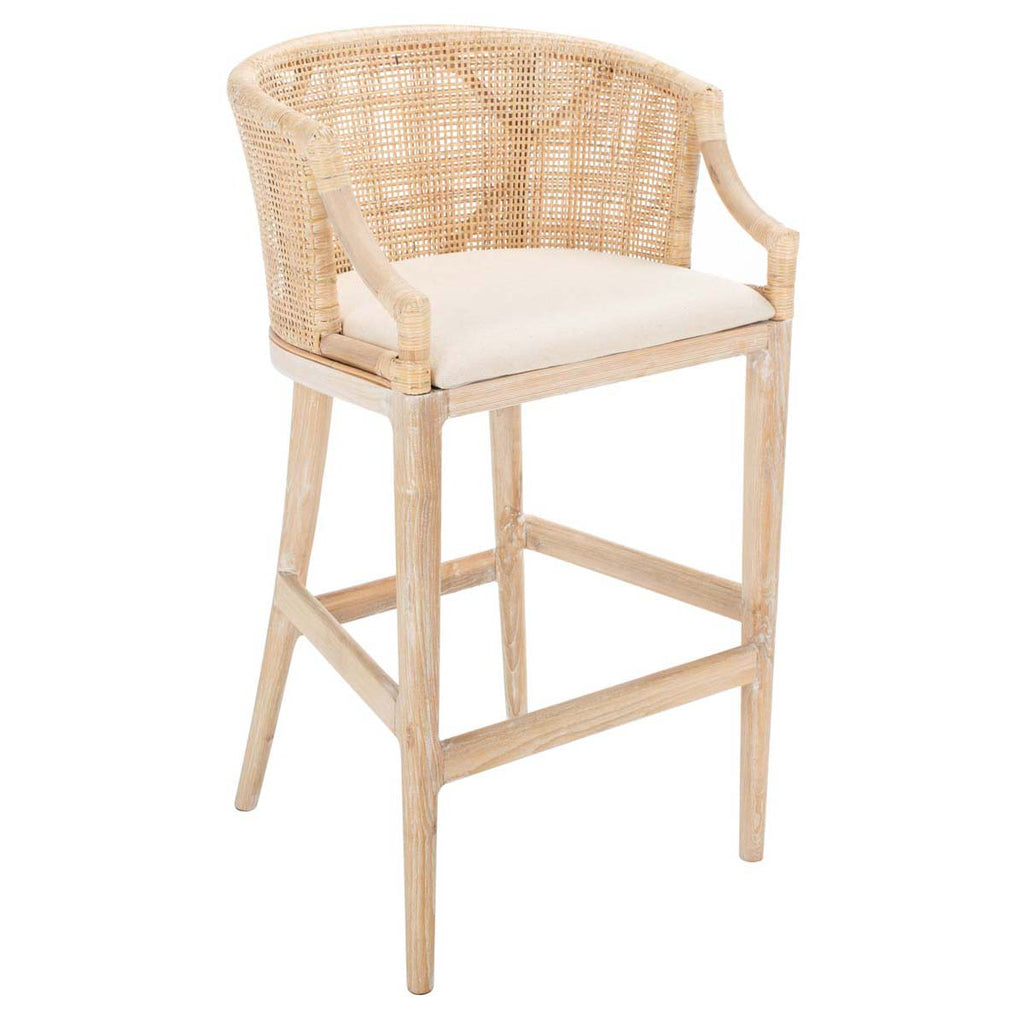 Safavieh Brando Bar Stool - Natural / White Washed