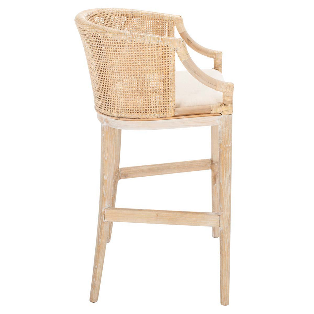 Safavieh Brando Bar Stool - Natural / White Washed