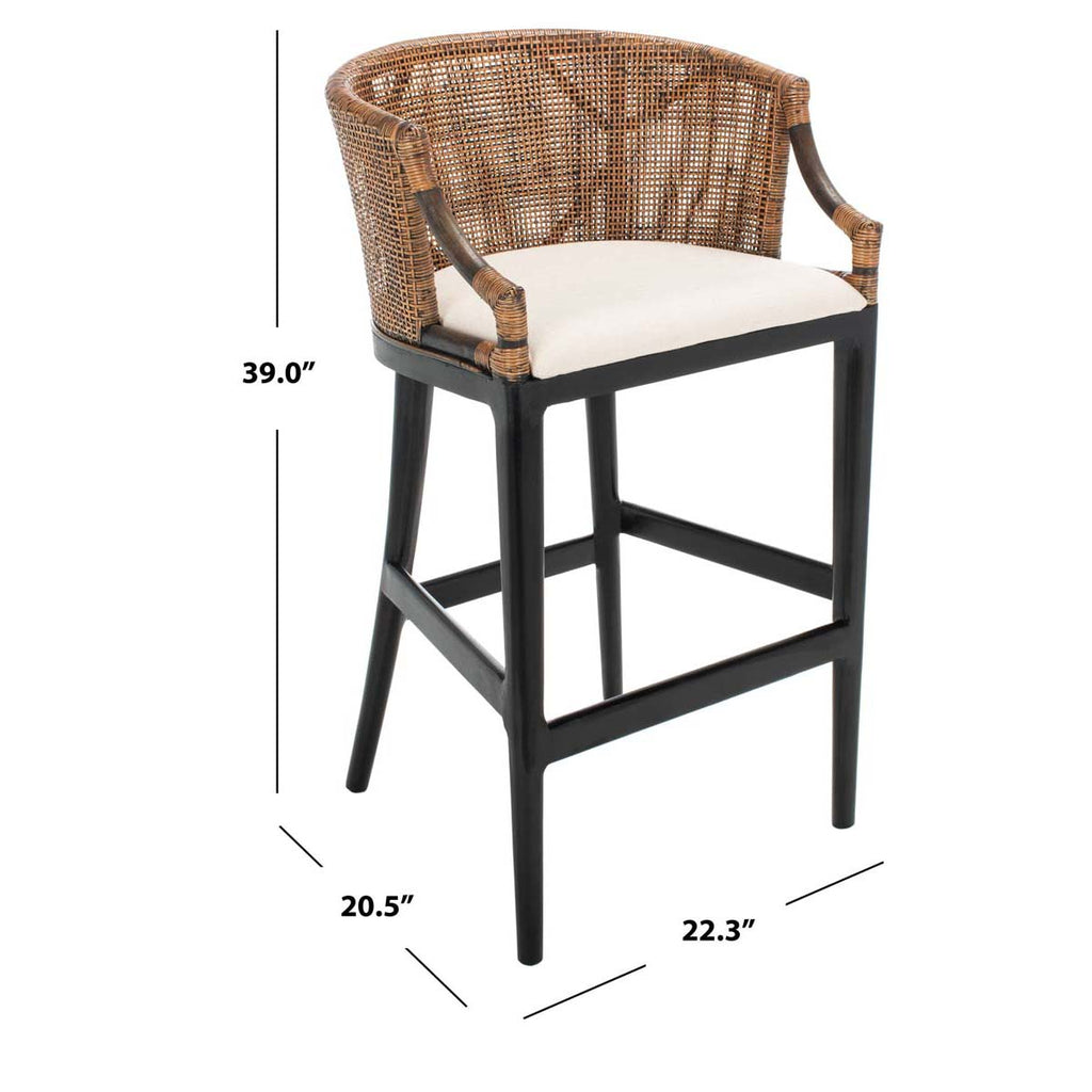 Safavieh Brando Bar Stool - Brown / Black