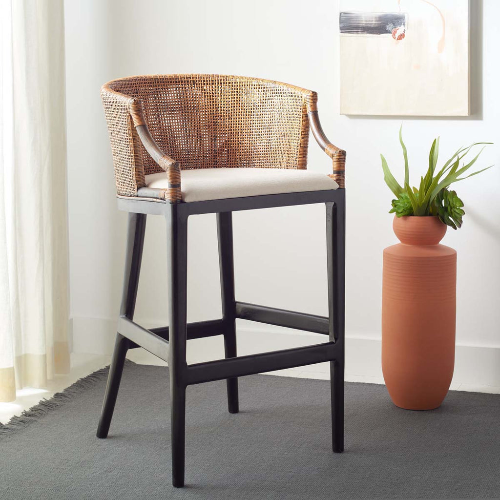 Safavieh Brando Bar Stool - Brown / Black