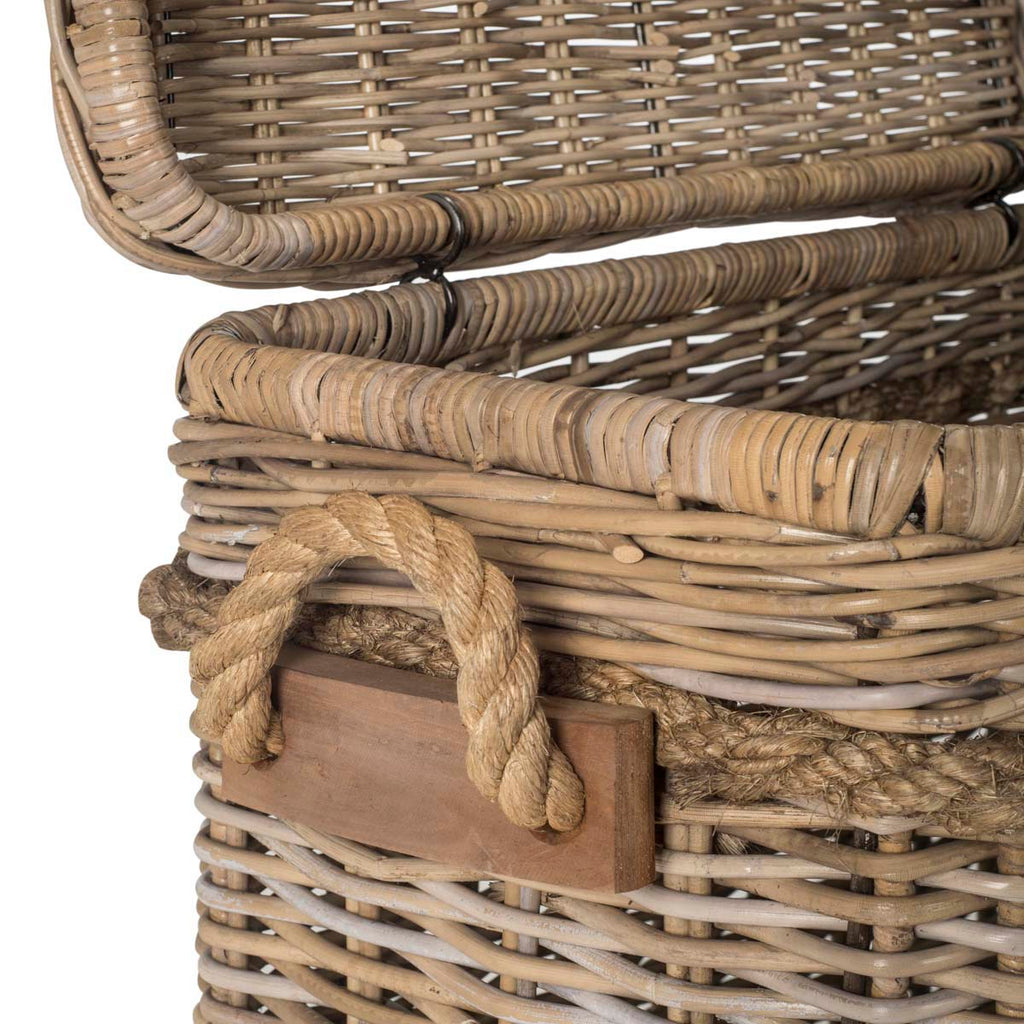 Safavieh Sidonie Wicker Storage Hamper - Grey