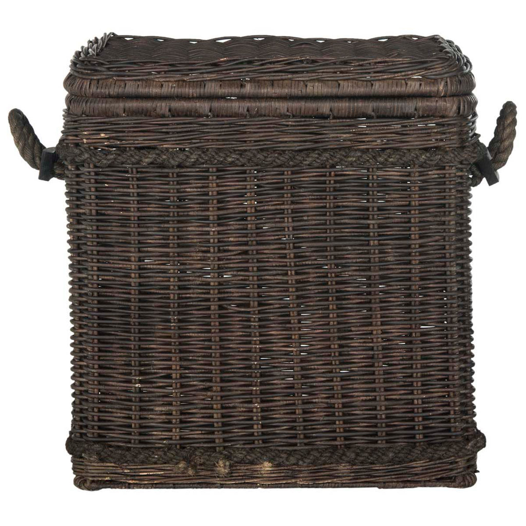 Safavieh Sidonie Wicker Storage Hamper - Dark Natural