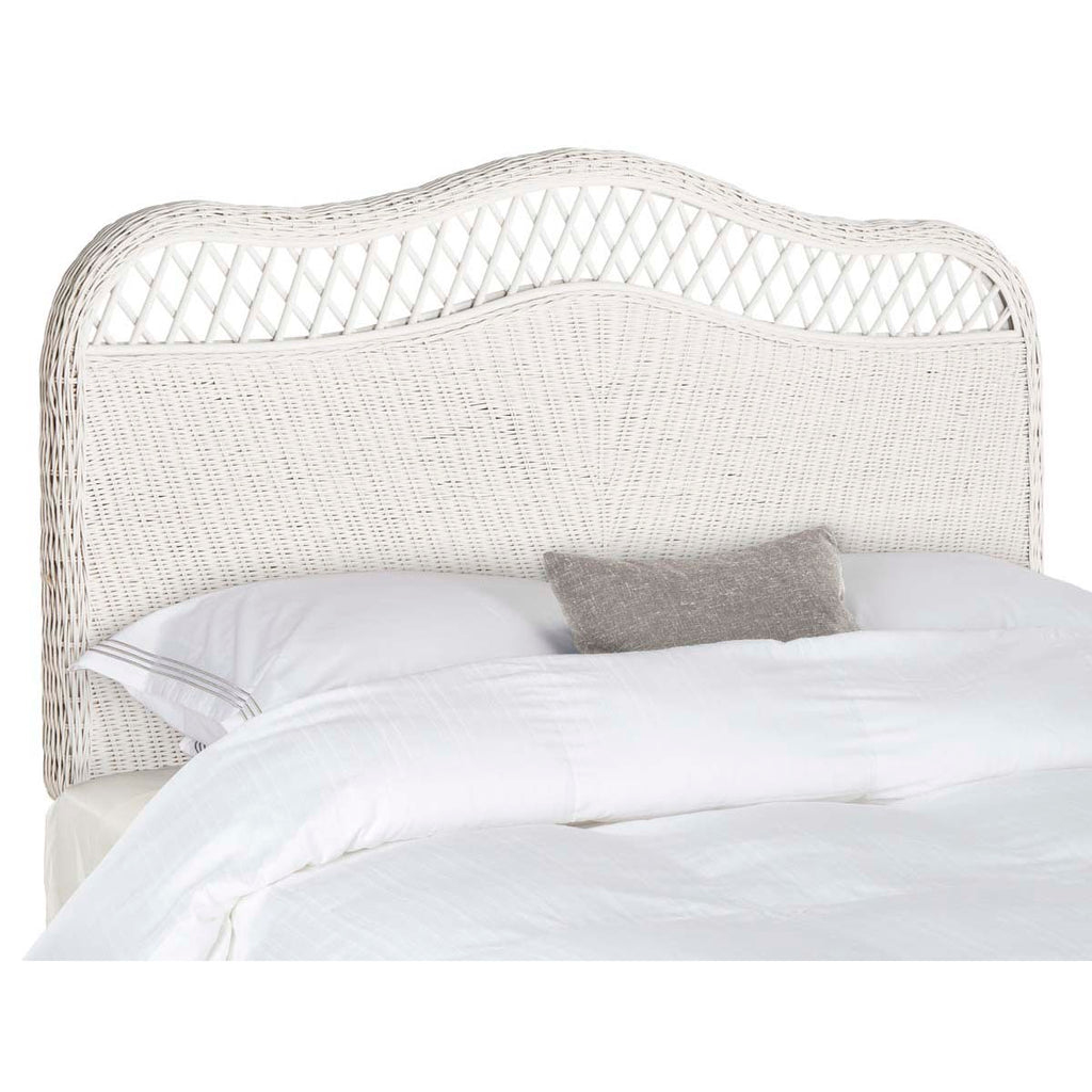 Safavieh Sephina White Rattan Headboard - White