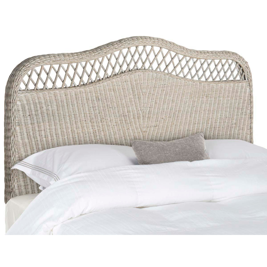 Safavieh Sephina Antique Grey Rattan Headboard - Antique Grey