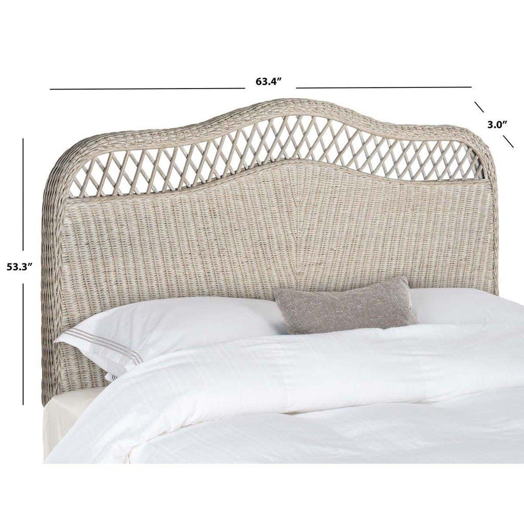 Safavieh Sephina Antique Grey Rattan Headboard - Antique Grey
