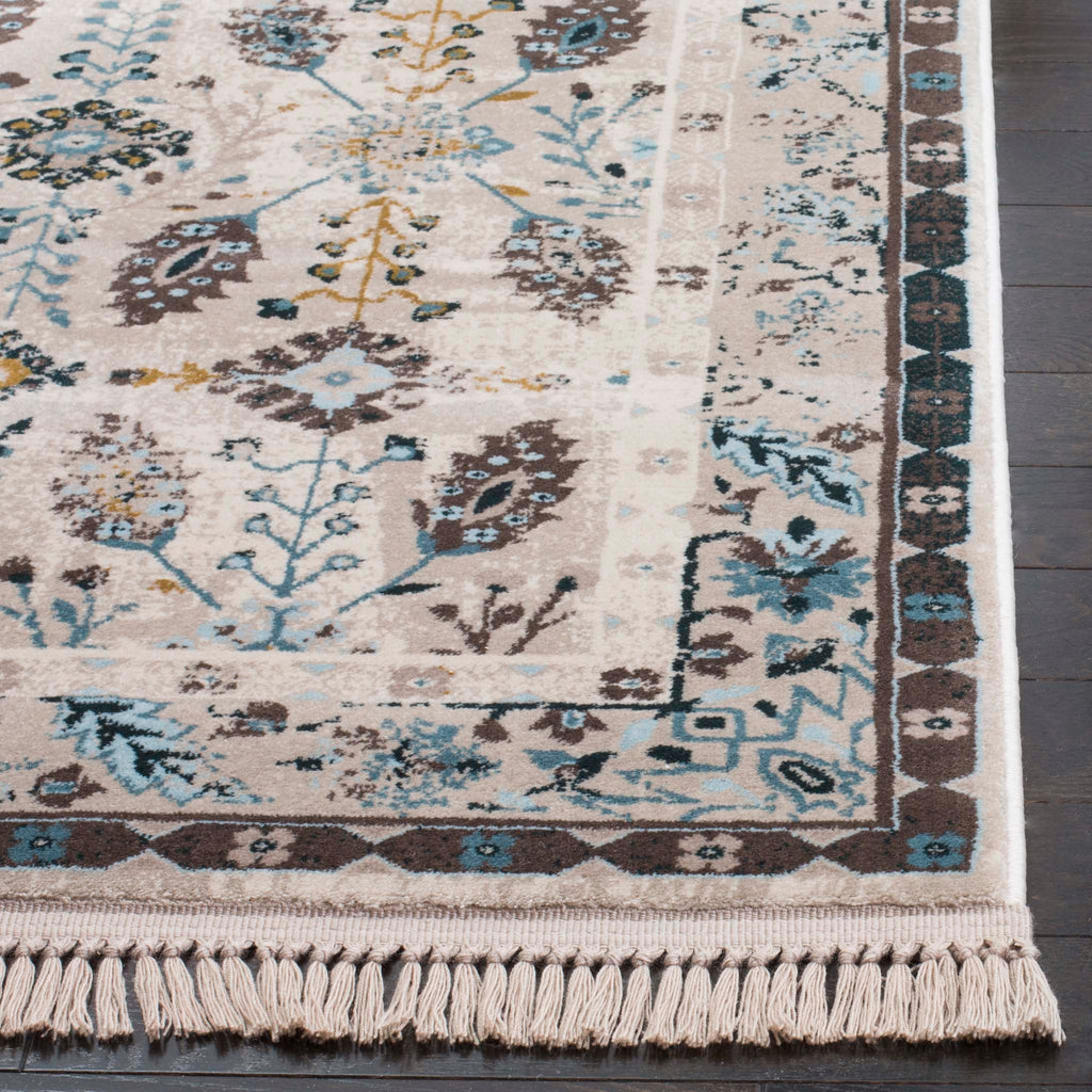 Elegant Area Rug, SER208D, 160 X 230 cm in Cream / Turquoise