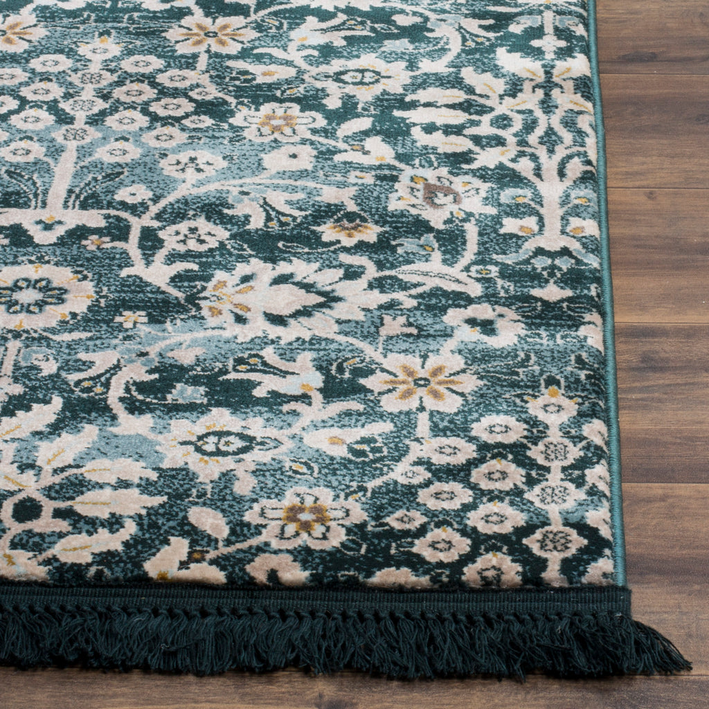 Elegant Area Rug, SER209G, 160 X 230 cm in Turquoise / Cream