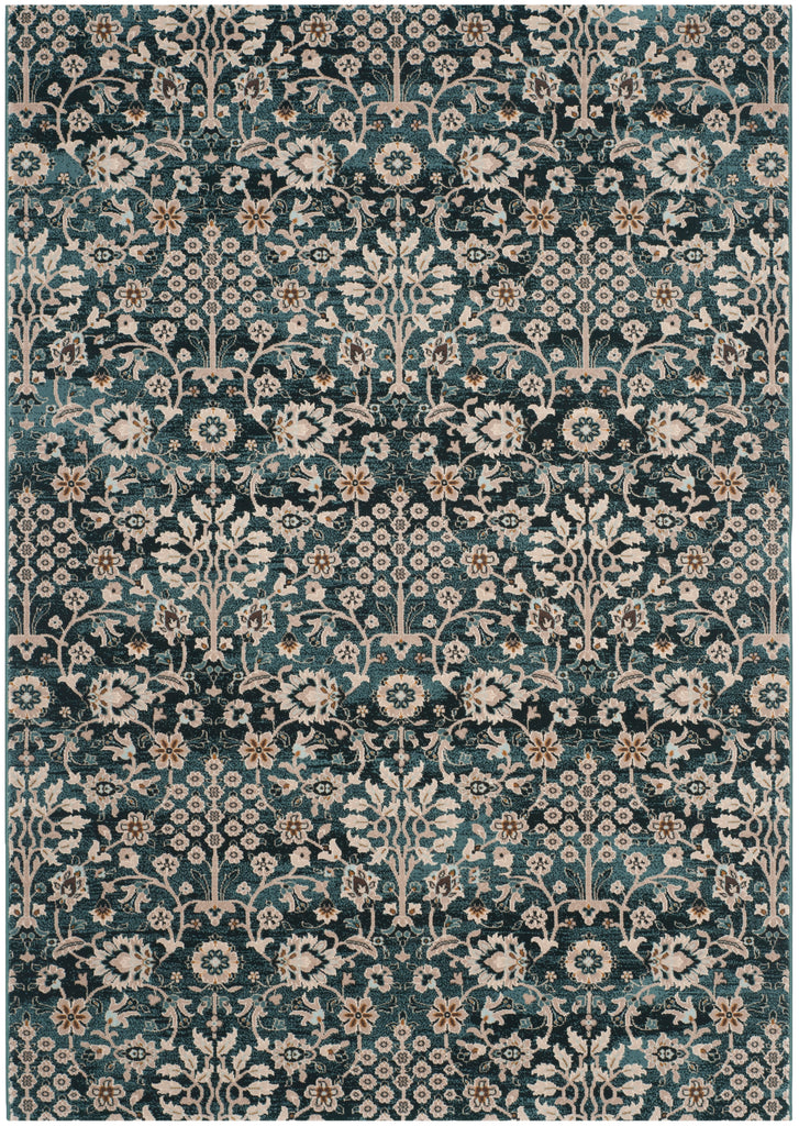 Elegant Area Rug, SER209G, 160 X 230 cm in Turquoise / Cream