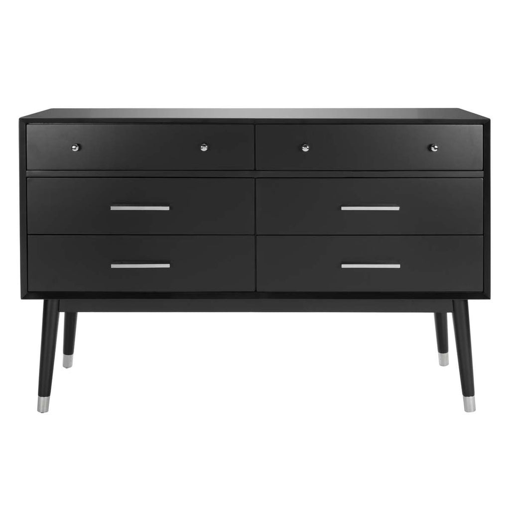 Safavieh Couture Madden Retro Dresser - Black/ Metallic