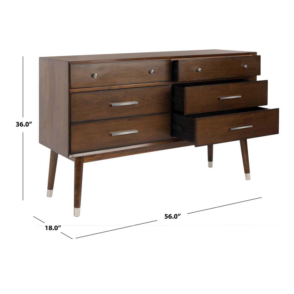 Safavieh Couture Madden Retro Dresser - Metallic/ Brown