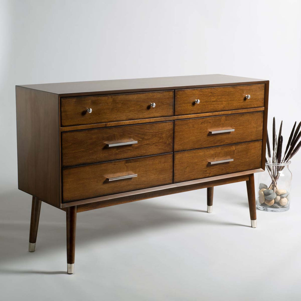 Safavieh Couture Madden Retro Dresser - Metallic/ Brown