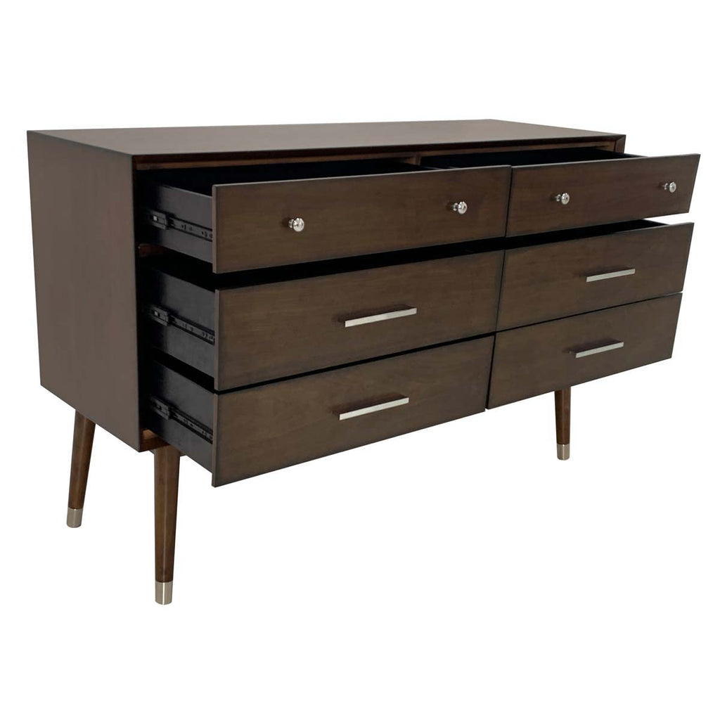 Safavieh Couture Madden Retro Dresser - Metallic/ Brown