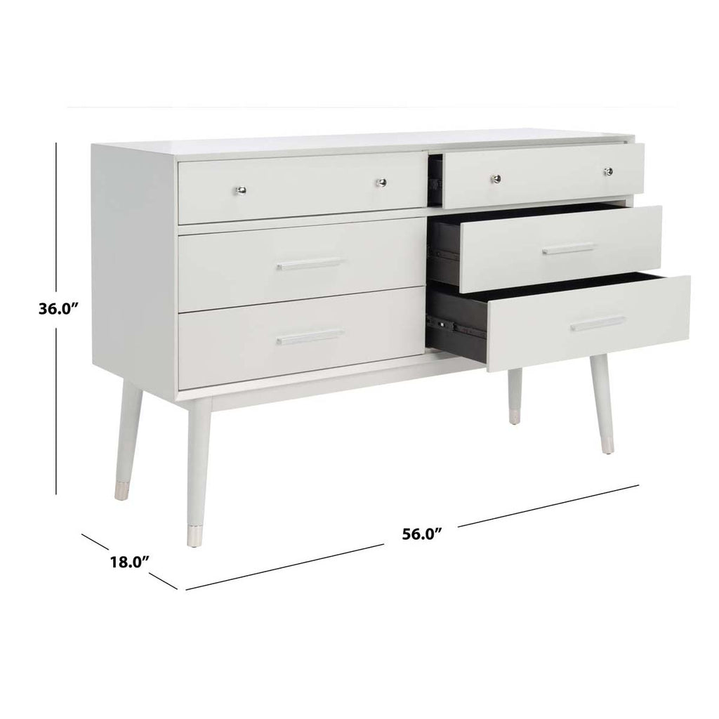 Safavieh Couture Madden Retro Dresser - Grey/ Metallic