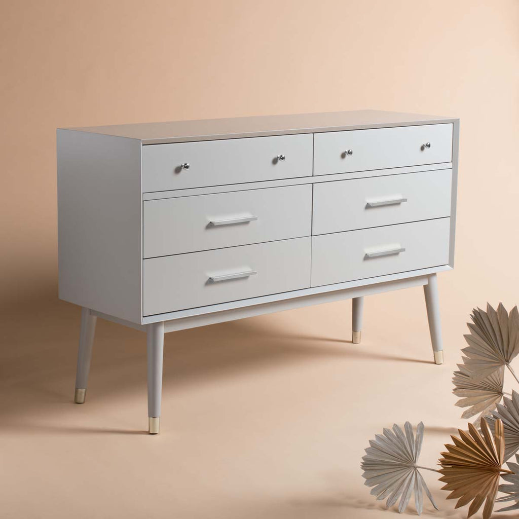 Safavieh Couture Madden Retro Dresser - Grey/ Metallic