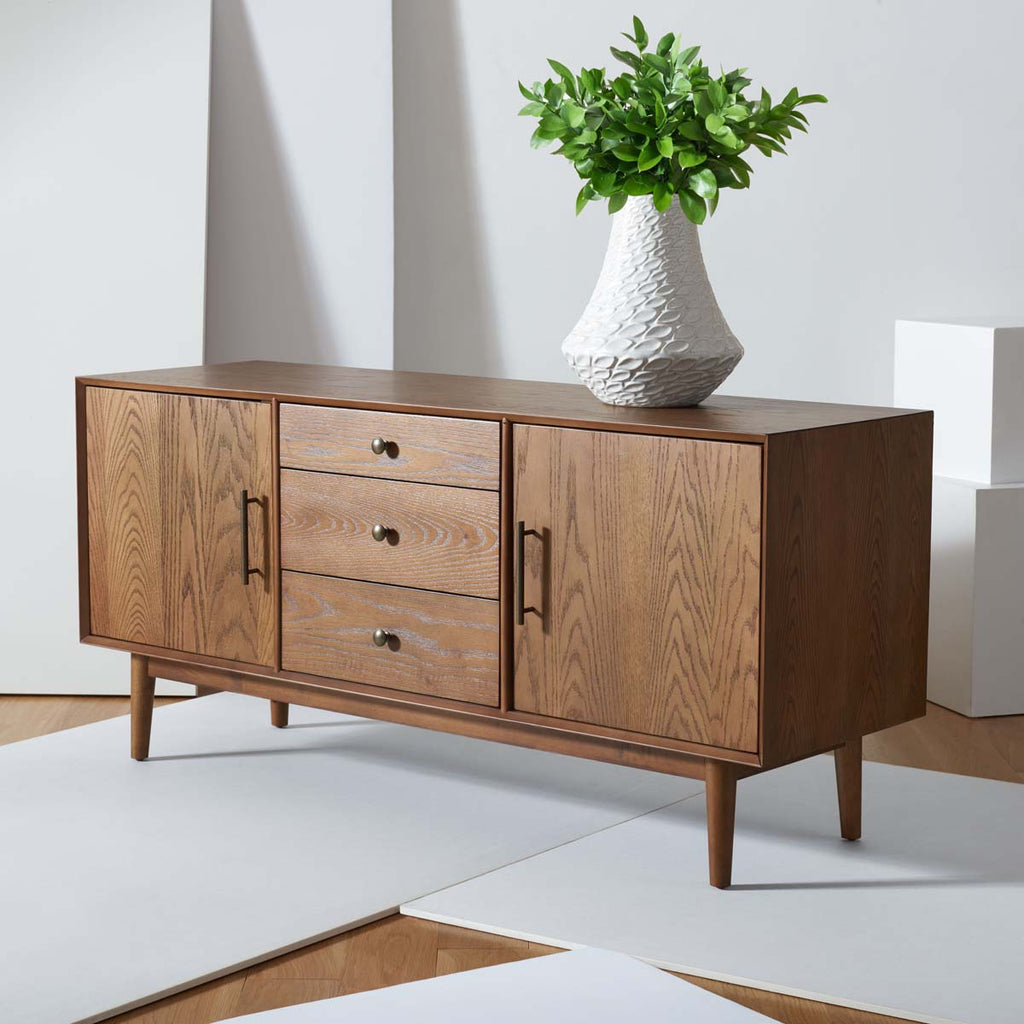 Safavieh Couture Elissa Mid-Century Media Stand - Medium Oak