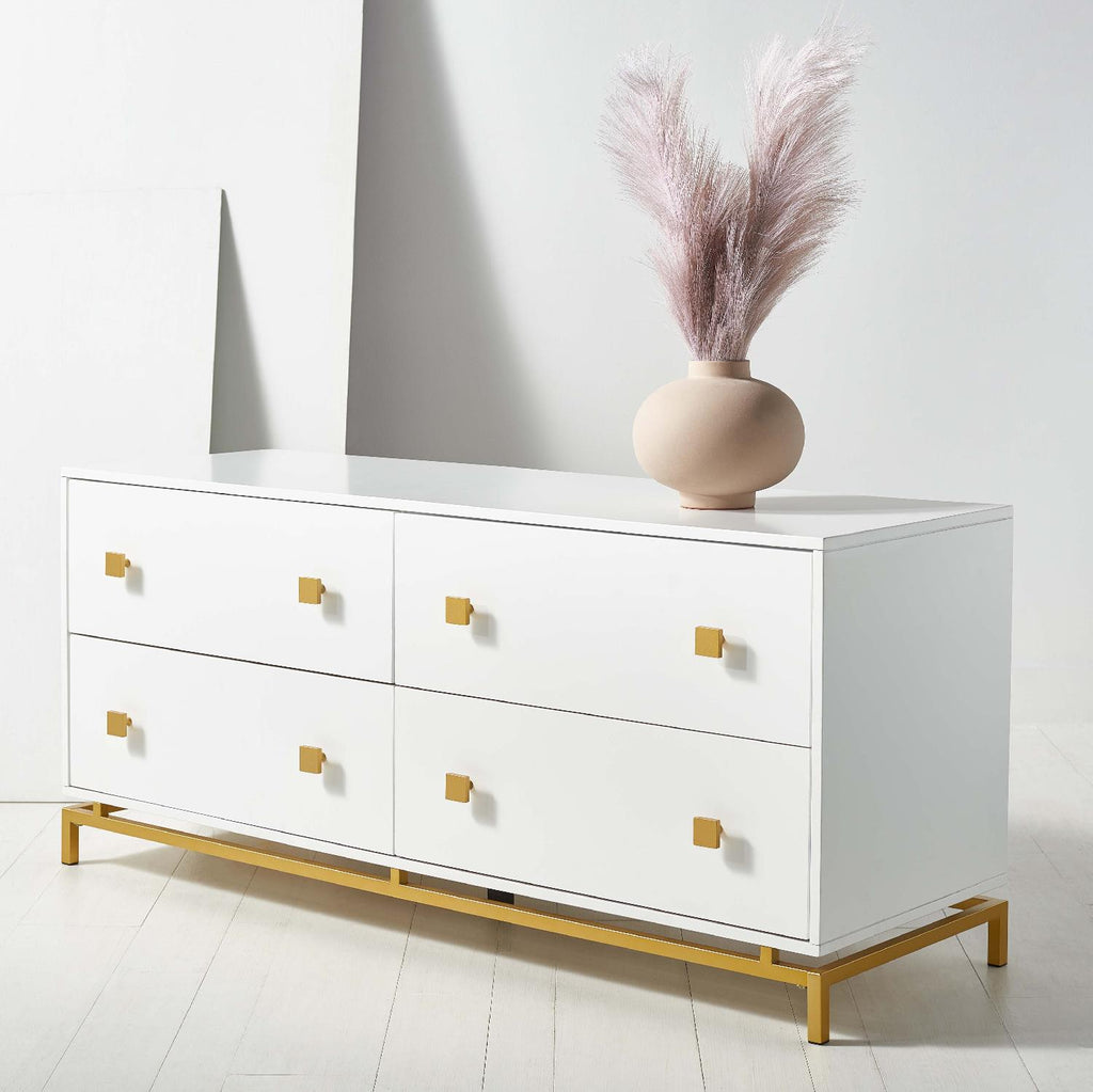 Safavieh Claudette 4 Drawer Dresser - White