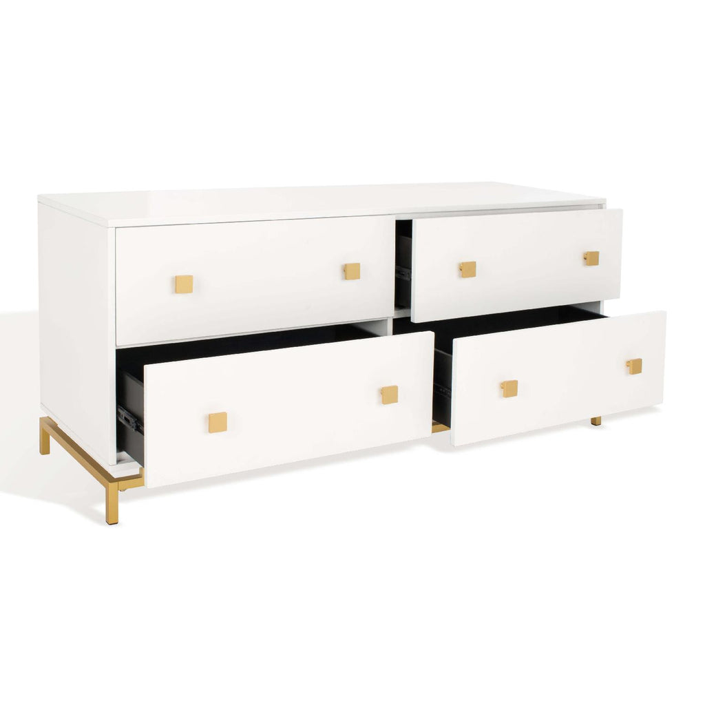 Safavieh Claudette 4 Drawer Dresser - White