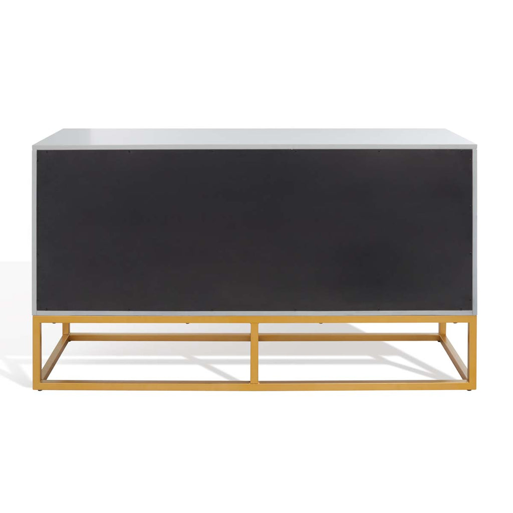 Safavieh Couture Emelia 6 Drawer Dresser - Grey/Gold