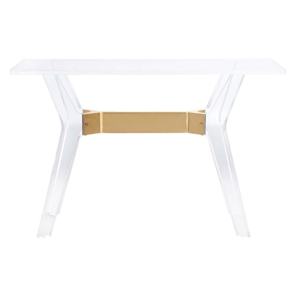 Safavieh Couture Werner Acrylic Console Table - Brass