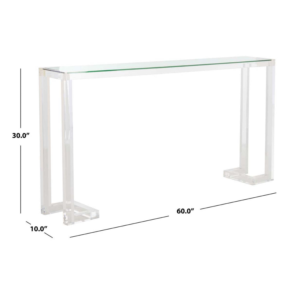 Safavieh Couture Benji Acrylic Console Table - Clear