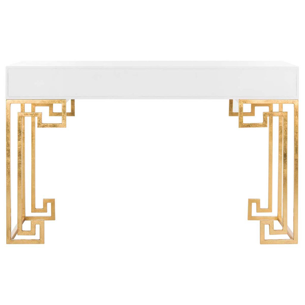 Safavieh Couture Valeria Lacquer Writing Desk - White Lacquer