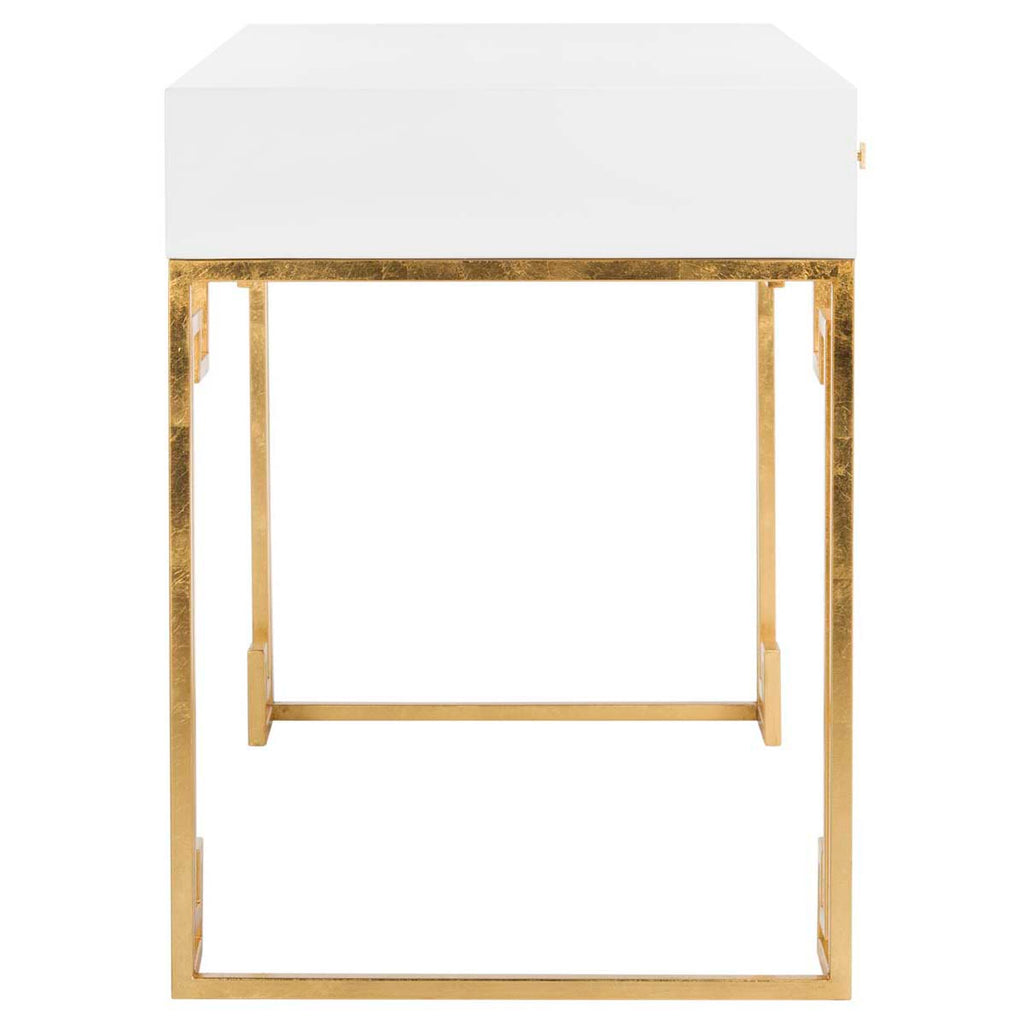 Safavieh Couture Valeria Lacquer Writing Desk - White Lacquer