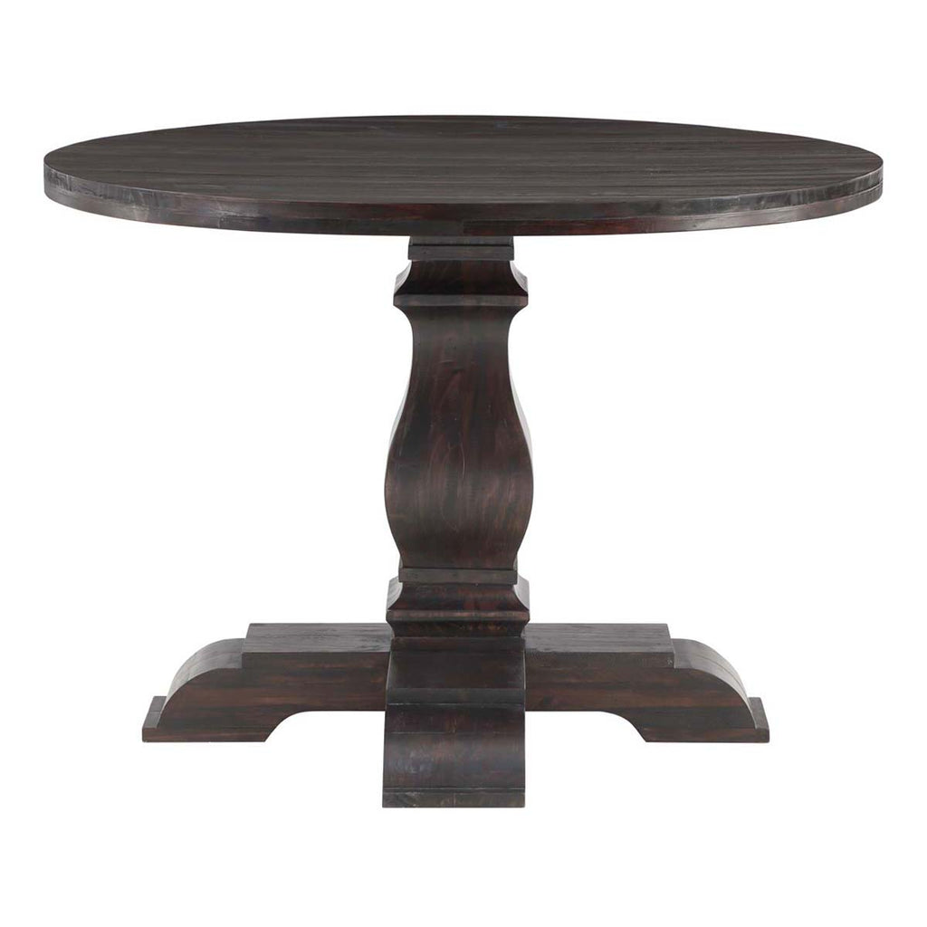 Safavieh Jasmyn Round Wood Dining Table - Dark Walnut