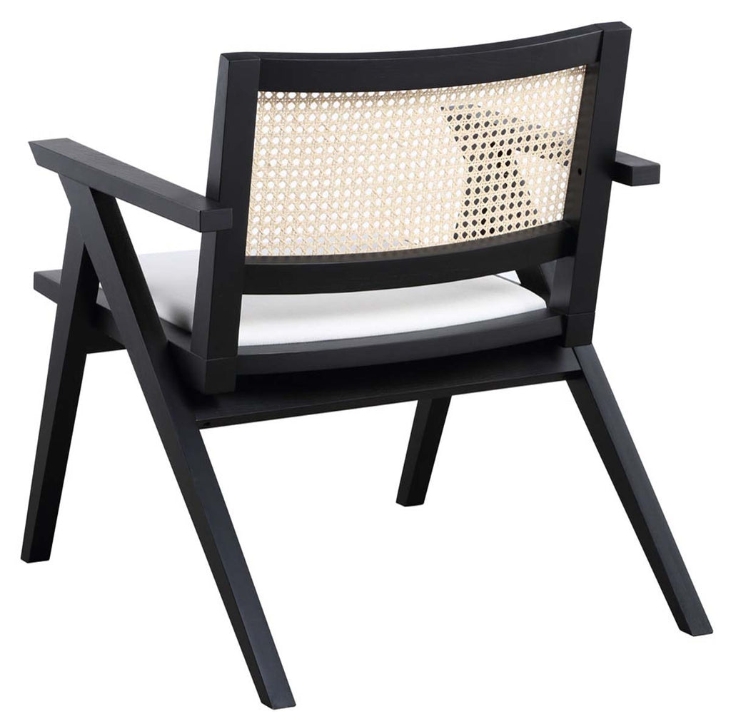 Safavieh Couture Krystine Rattan Back Accent Chair - Black / White