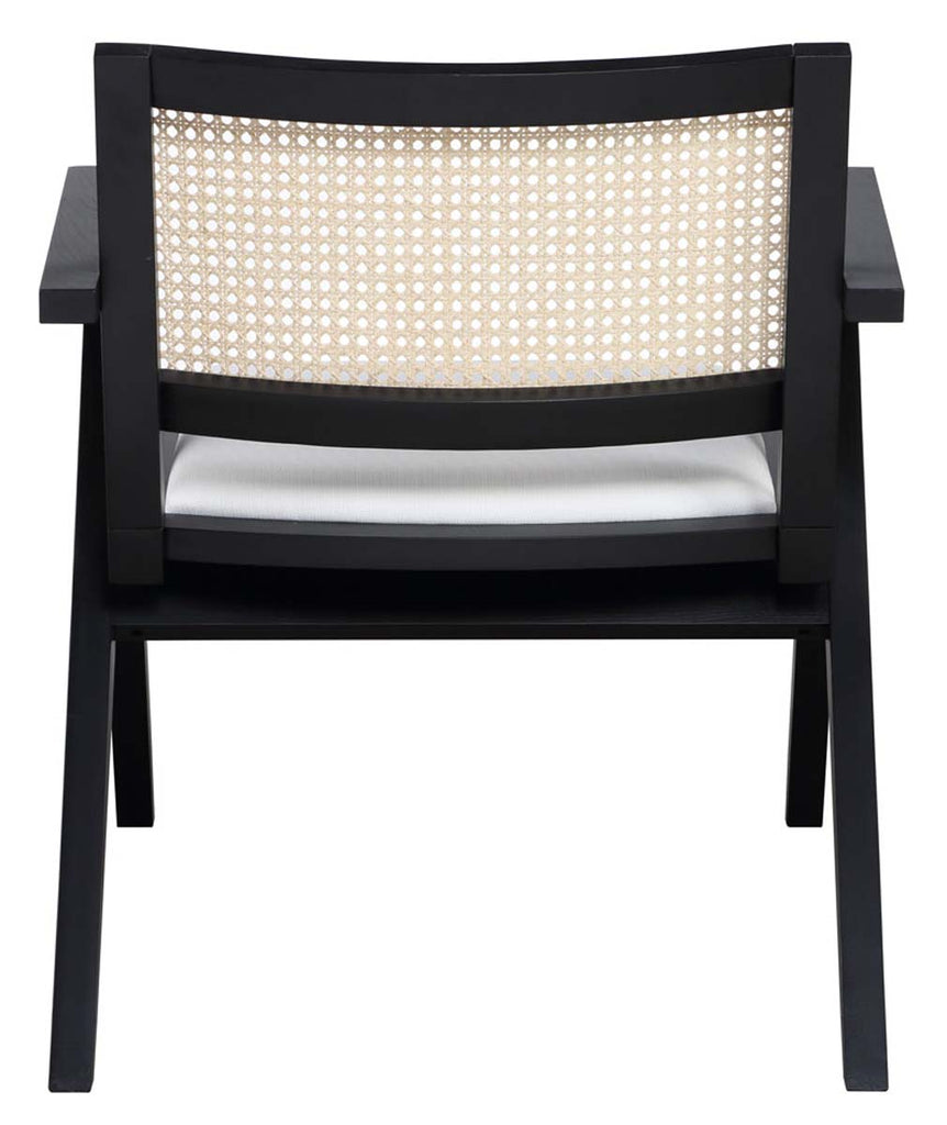 Safavieh Couture Krystine Rattan Back Accent Chair - Black / White