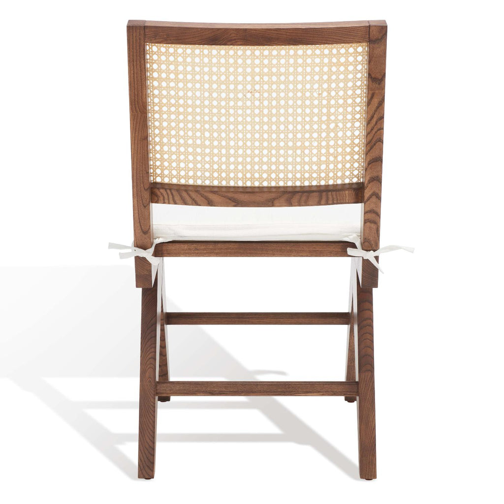 Safavieh Couture Colette Rattan Dining Chair(Set of 2) - Walnut / Natural