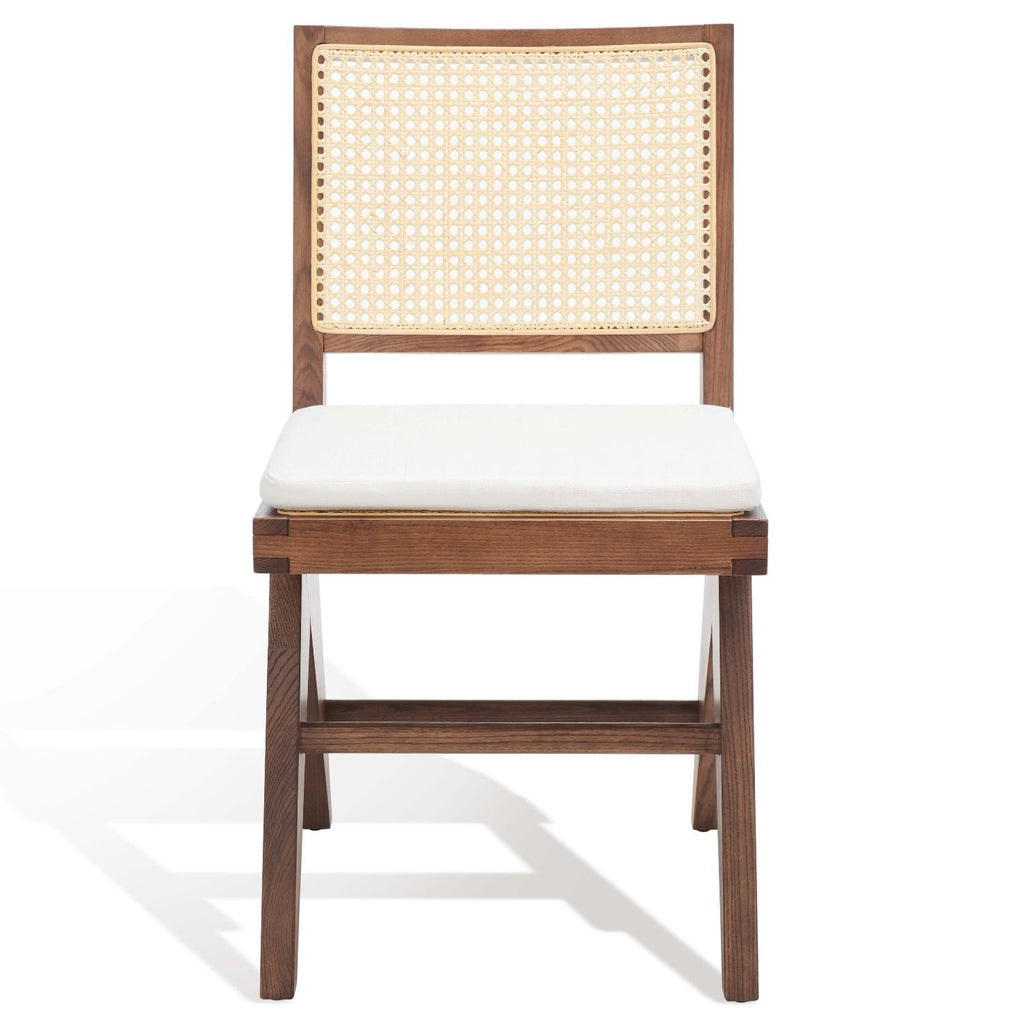 Safavieh Couture Colette Rattan Dining Chair(Set of 2) - Walnut / Natural