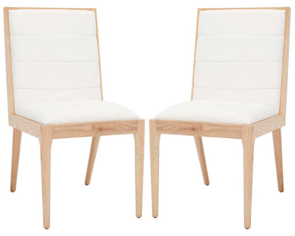 Safavieh Couture Laycee Dining Chair - Natural / White (Set of 2)