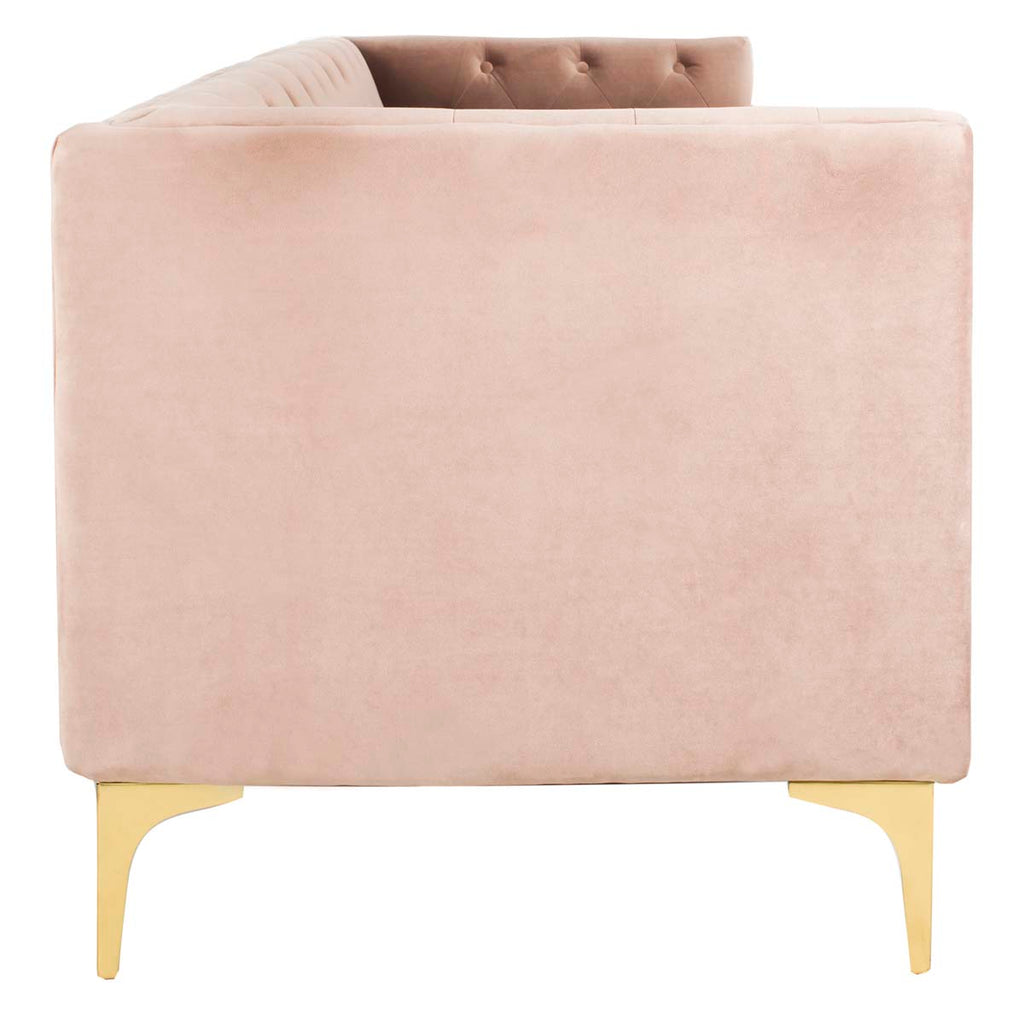 Safavieh Couture Florentino Tufted Sofa - Pale Mauve