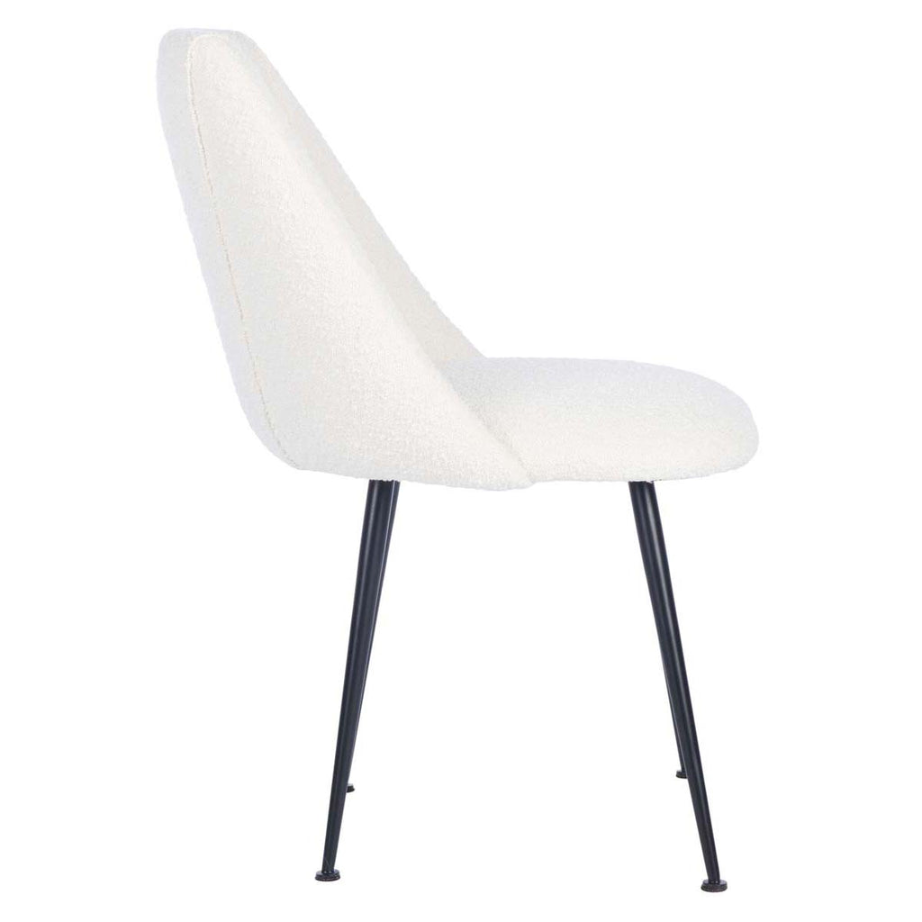 Safavieh Foster Poly Blend Dining Chair-Ivory / Black