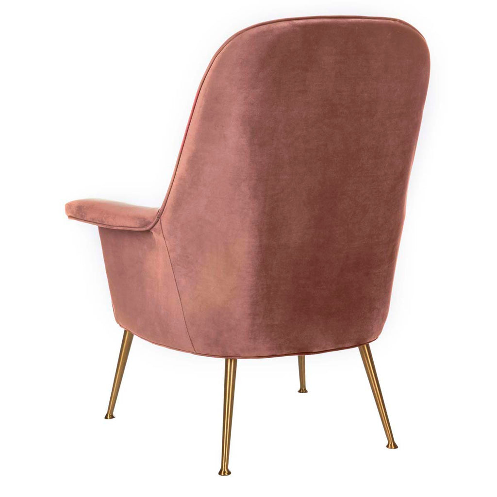 Safavieh Couture Aimee Velvet Arm Chair - Dusty Rose