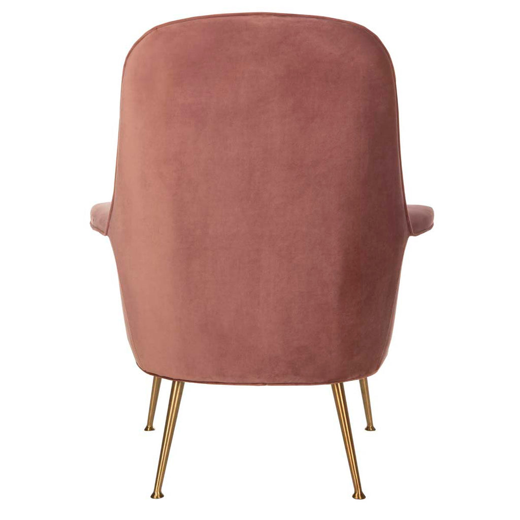 Safavieh Couture Aimee Velvet Arm Chair - Dusty Rose