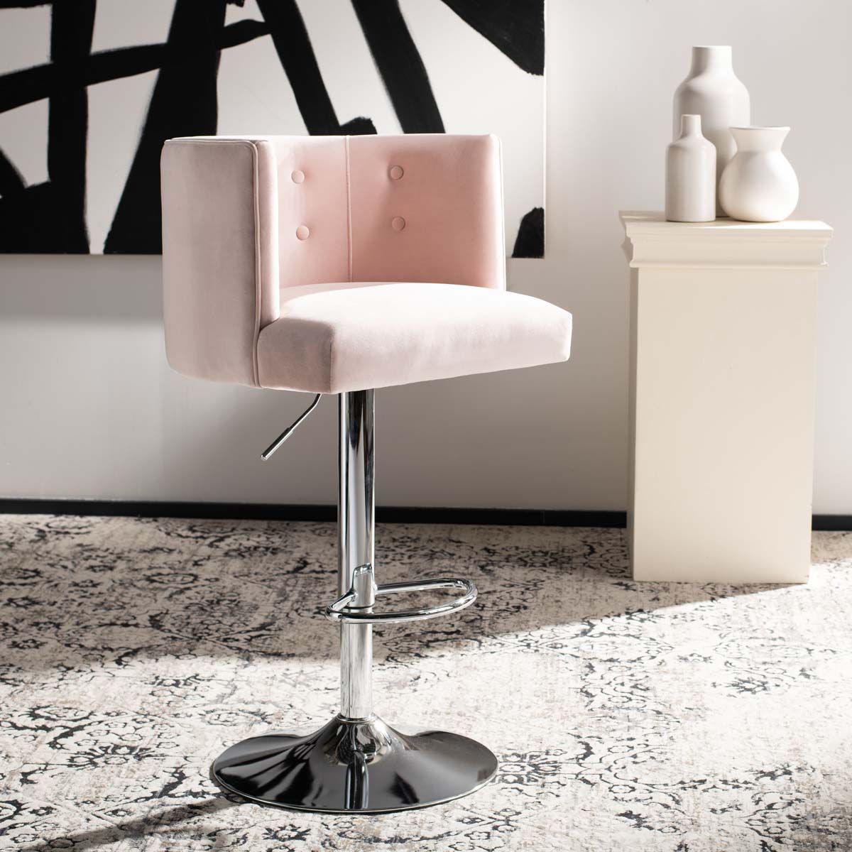 Baby pink 2025 bar stools