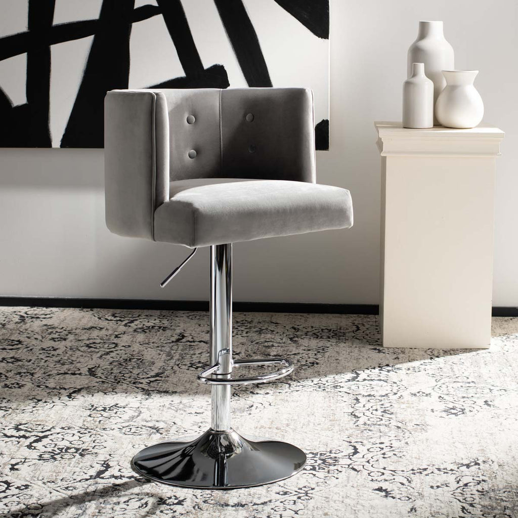 Safavieh Couture Zayna Adjustable Barstool - Light Gray