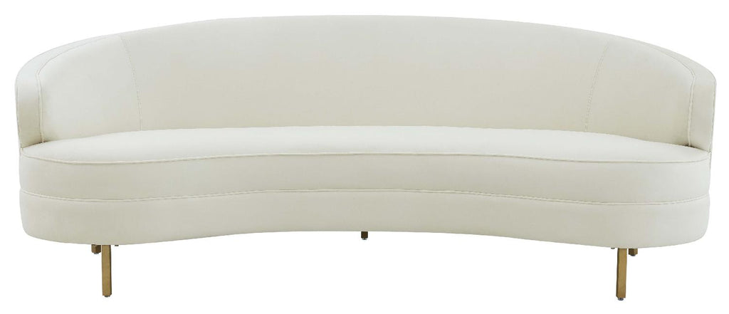 Safavieh Couture Primrose Curved Sofa - Cream / Gold