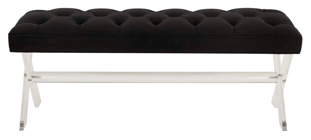 Safavieh Couture Tourmaline Tufted Acrylic Bench - Black