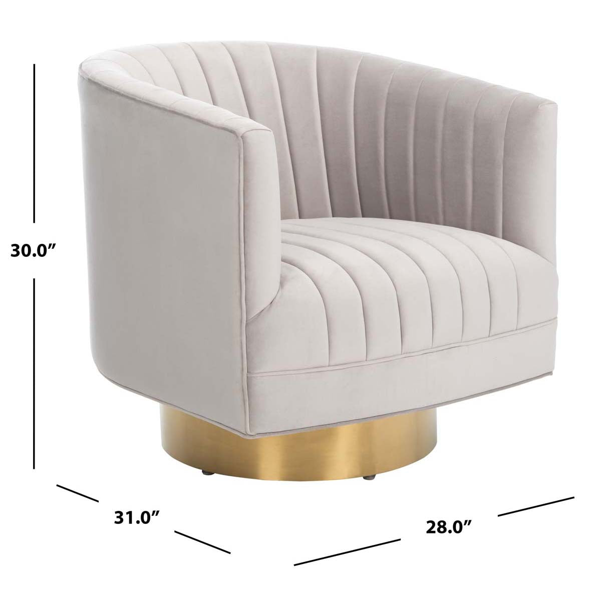 Taupe discount barrel chair